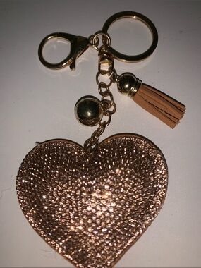 Heart purse/bag charm Keychain with Tassel